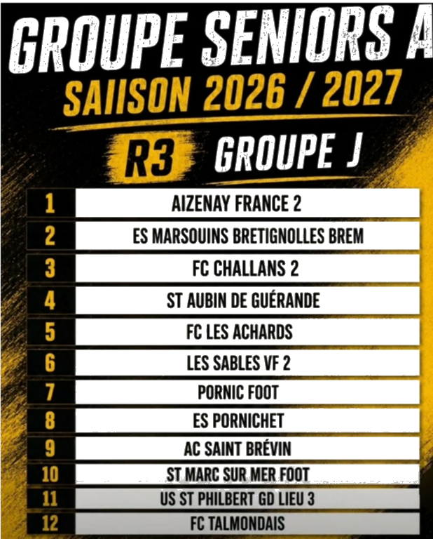 groupe Senior A - saison 2026-2027