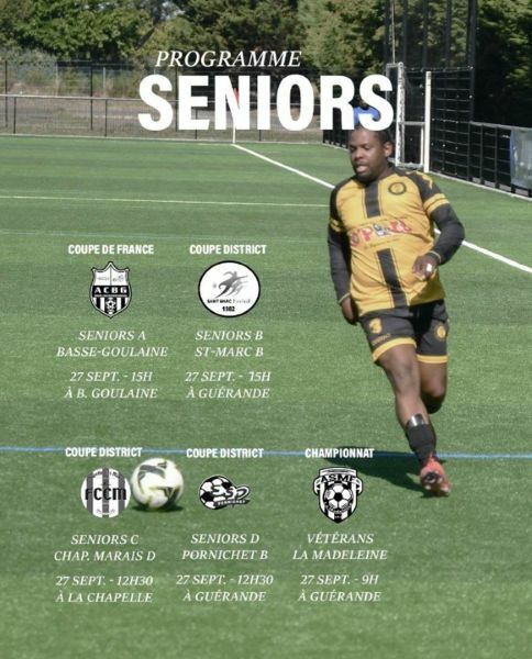 Matchs du weekend 26-27 septembre 2026