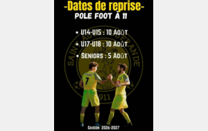 Reprise des entrainements - SENIORS