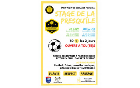 STAGES DE LA PRESQU'ÎLE