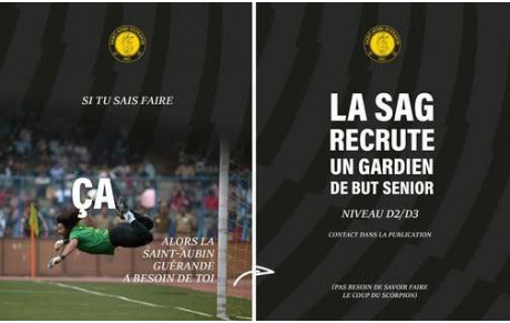La SAG recrute un gardien SENIOR