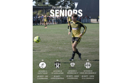 Matchs du weekend  19-20 septembre 2026